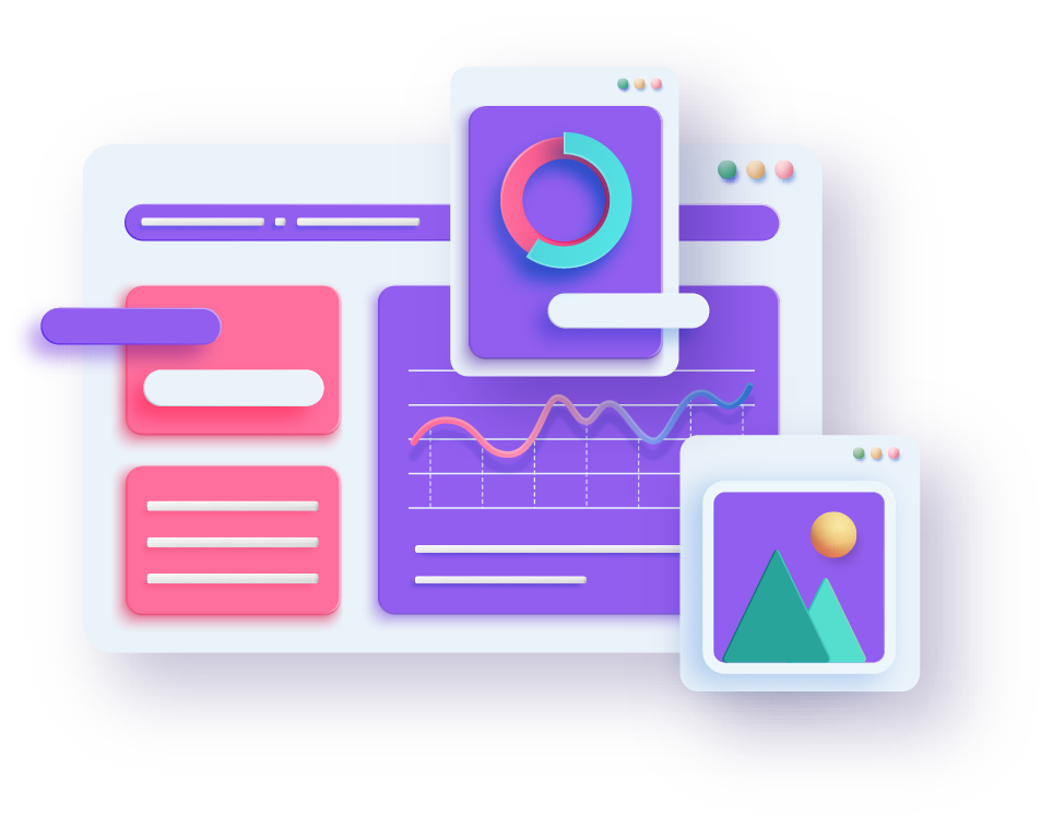 User Interface mit individuell gestalteten Elemente